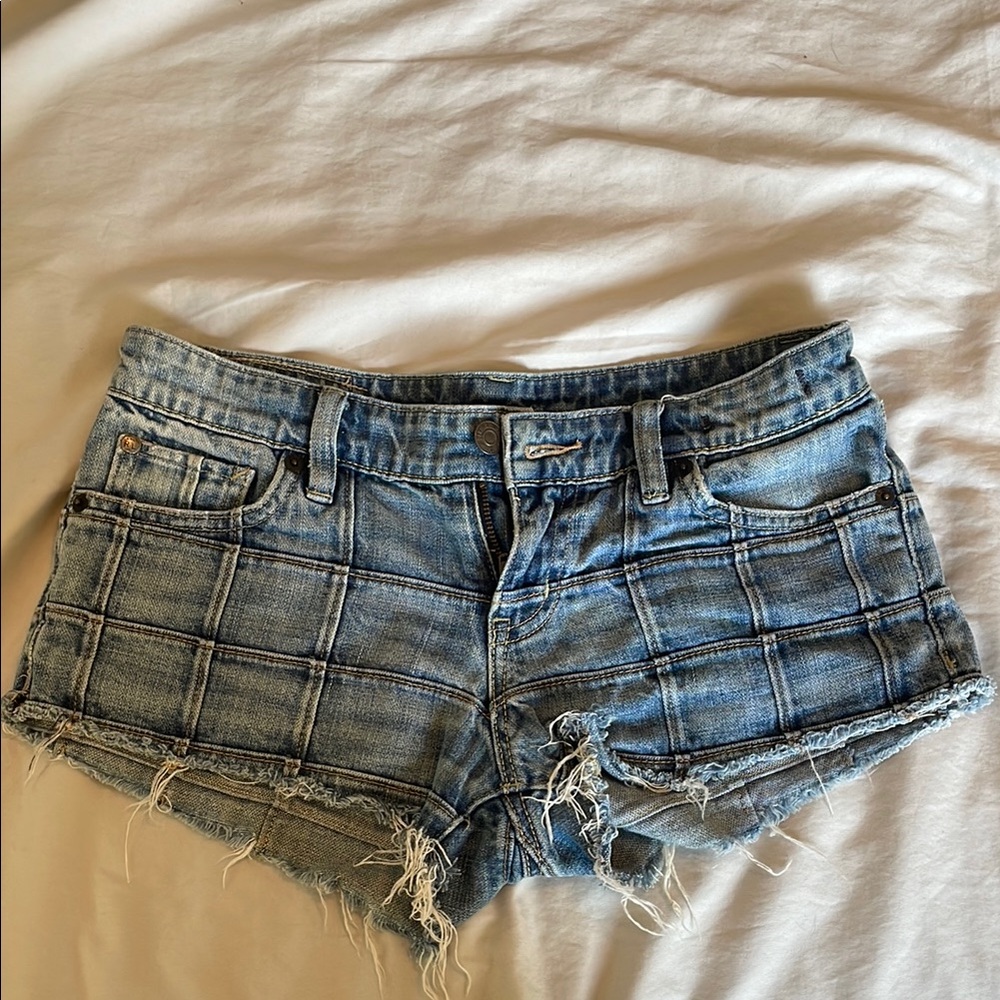 Polo Ralph Lauren Blue Plaid Jean Shorts